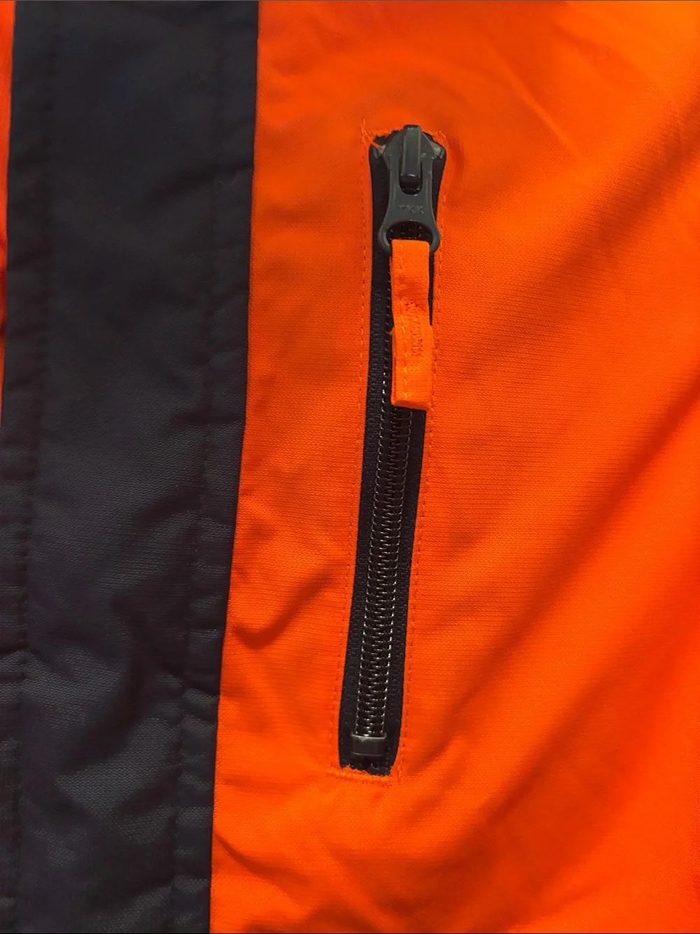 The Children's Place Orange, Gray & Black Hooded Puffer Jacket